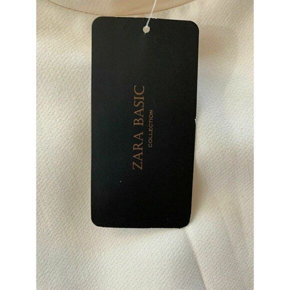 Zara Womens New Ivory Mock Neck Fuzzy Tank Top Blouse Medium - Picture 7 of 8